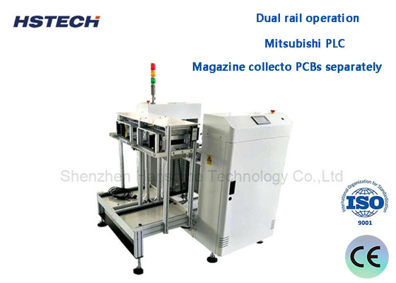 Un buon prezzo. Equipaggiamento per la manipolazione di PCB a doppio binario NG / OK PCB Unloader Altezza standard in linea