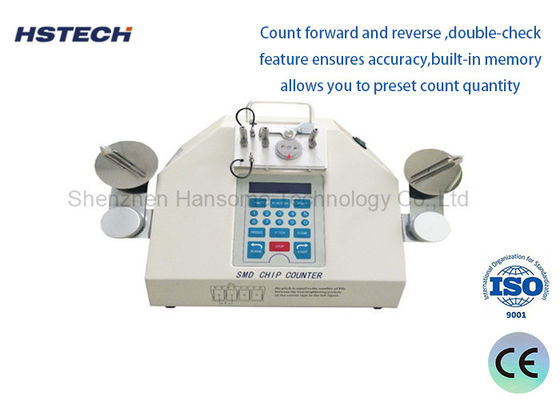 Un buon prezzo. Contatore di bobine di componenti SMD completamente automatico con stampante di etichette e controllo dei pulsanti per il rilevamento delle perdite in linea