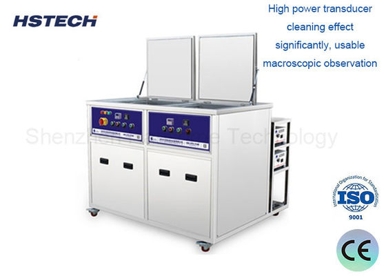 Un buon prezzo. Macchina di pulizia ad ultrasuoni a doppio serbatoio 3000W di potenza di riscaldamento per un processo di pulizia efficiente in linea