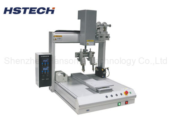 Big Storage Space Belt Automatic Soldering Robot Motion Control Doppia testa