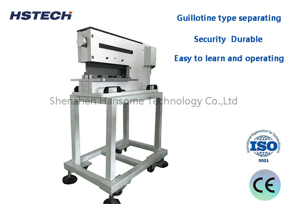 Un buon prezzo. Sicurezza durevole facile da imparare e da utilizzare Macchina di depaneling PCB della ghigliottina in linea