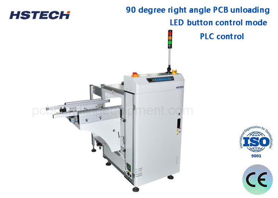 Un buon prezzo. 390mm Larghezza 3 Maglioni 20M/Min 90° Buttone LED Scaricatore automatico PCB in linea