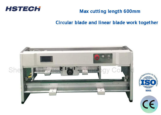 Un buon prezzo. Macchina per la deformazione dei pannelli di PCB a induzione di cortina leggera Lunghezza di taglio 600 mm CAB Blade Moving PCB Separator in linea