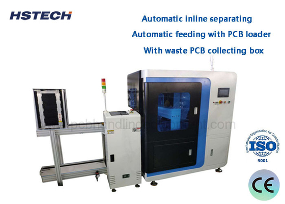 Un buon prezzo. Separatore automatico in linea 1.1KW Lamella circolare Inline Vcut PCB Depaneling Machine Con scatola di raccolta rifiuti PCB in linea