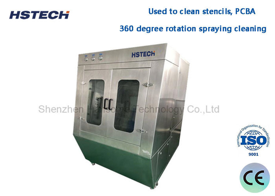Un buon prezzo. 28KW PCB Ultrasuoni Stencil Cleaner asciugatura ad aria calda Stepper Controllo motore a base d'acqua Stencil Cleaner in linea