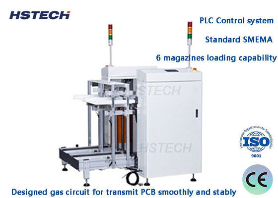 Controllo PLC Scaricatore a doppia traccia con 6 magazzini Capacità di caricamento per la produzione SMT