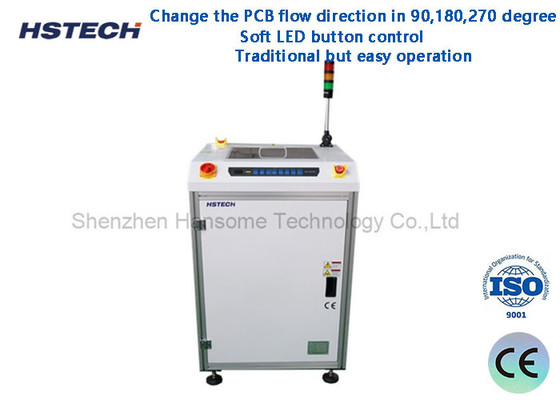 Un buon prezzo. Controllo dei pulsanti a LED morbidi Sicurezza laterale superiore Copertura trasparente PCB Turning Board Handling Machine HS-SZ460 in linea