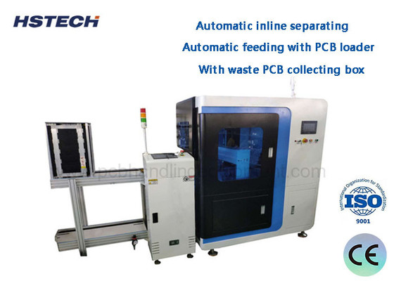 Un buon prezzo. Separatore automatico in linea 1.1KW Lama circolare Inline Vcut PCB Depaneling Machine con scatola di raccolta PCB HS-F55 in linea