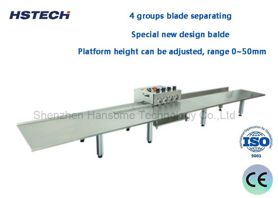 Un buon prezzo. 4 gruppi lame separante LED Hard Strip PCB Depaneling Equipment Utilizzando piattaforma da 1,2 metri 4 gruppi lame HS-F306 in linea