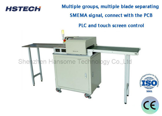 Un buon prezzo. PLC e controllo touch screen SMEMA Signal Multiple Blade LED Strip Machine progettata per l'industria dell'illuminazione a LED HS-F380 in linea