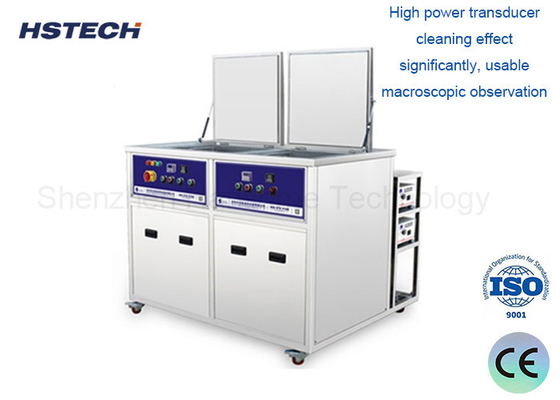 Un buon prezzo. Macchina di pulizia ad ultrasuoni a doppio serbatoio 3000W di potenza di riscaldamento per un processo di pulizia efficiente in linea
