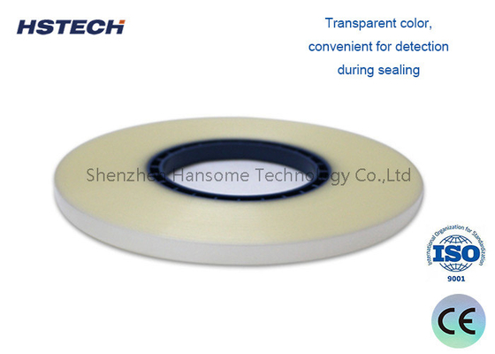 Un buon prezzo. Nastro di copertura del contatore SMD: materiale PET trasparente a tenuta a caldo, pressione di tenuta di 0,2 MPa, larghezza 9,3 mm in linea