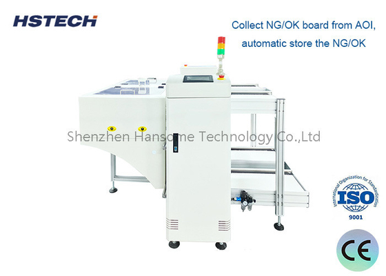 Un buon prezzo. Equipaggiamento per la manipolazione dei PCB con pulsante di controllo PCB NG / OK Unloader in linea