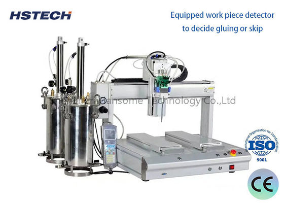Un buon prezzo. Attrezzatura per l'erogazione di adesivi industriali per PCB con distributore automatico di colla a doppio serbatoio in linea