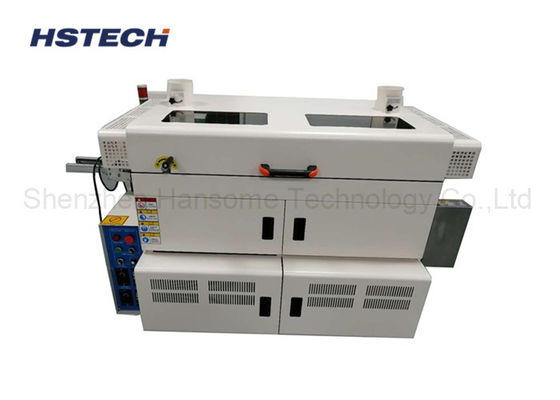 Un buon prezzo. Equipaggiamento di pulizia della superficie del PCB a lato singolo Spazzola adesiva a disco a rulli ESD 50/60Hz in linea