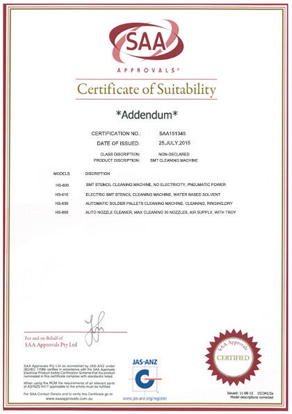 Porcellana Shenzhen Hansome Technology Co., Ltd. Certificazioni